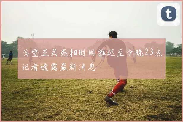 戈登正式亮相时间推迟至今晚23点记者透露最新消息